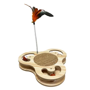 Juguete gato madera spinner BA-1681