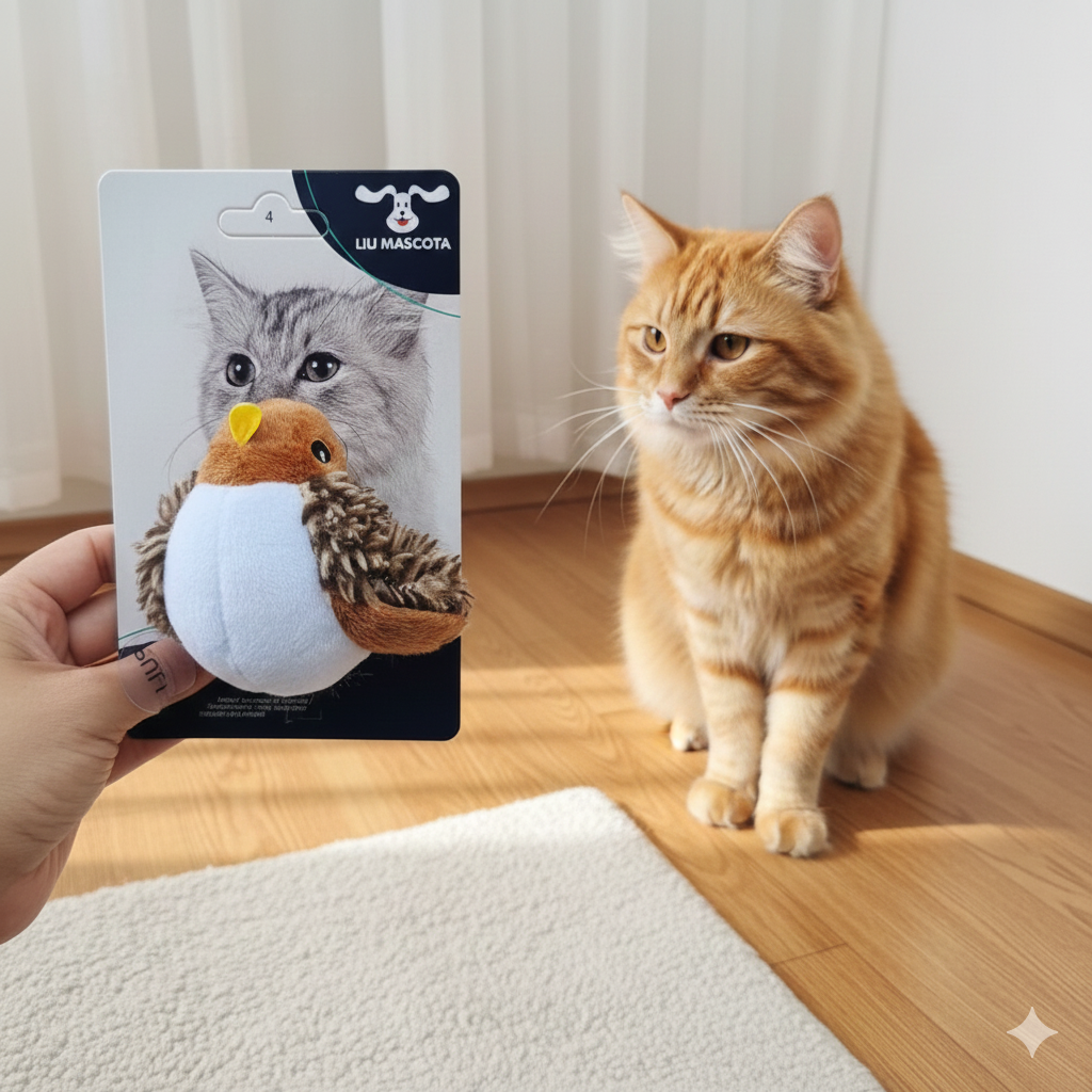 Juguete gato pajaro con sonido KP-332