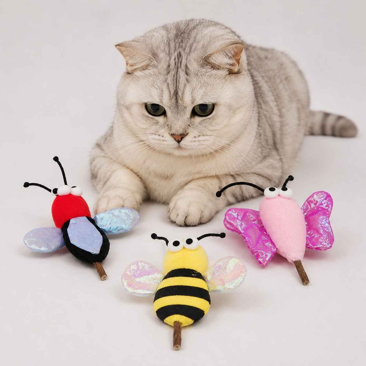 Juguete gato insectos KP-338