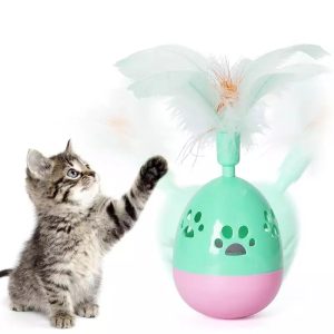 Juguete gato huevo pluma KP-197