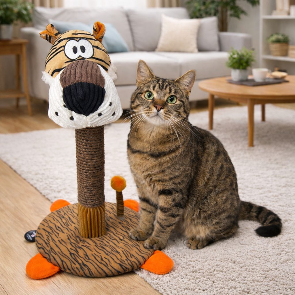 Rascador animales con masajeador KP-242
