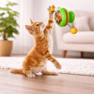 Juguete gato giratorio resorte BA-1032