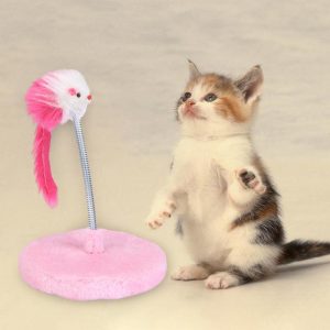 Jueguete gato con resorte mini