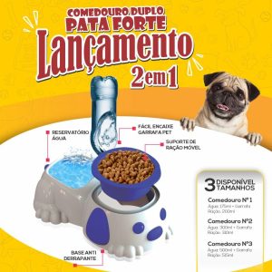 Plato doble "perrito" MMAPET nro 3