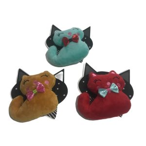 Juguete gato peluche con moña kp-147