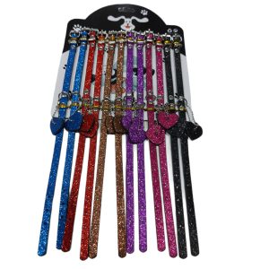 Collar x 12 brillos con corazon HX-057