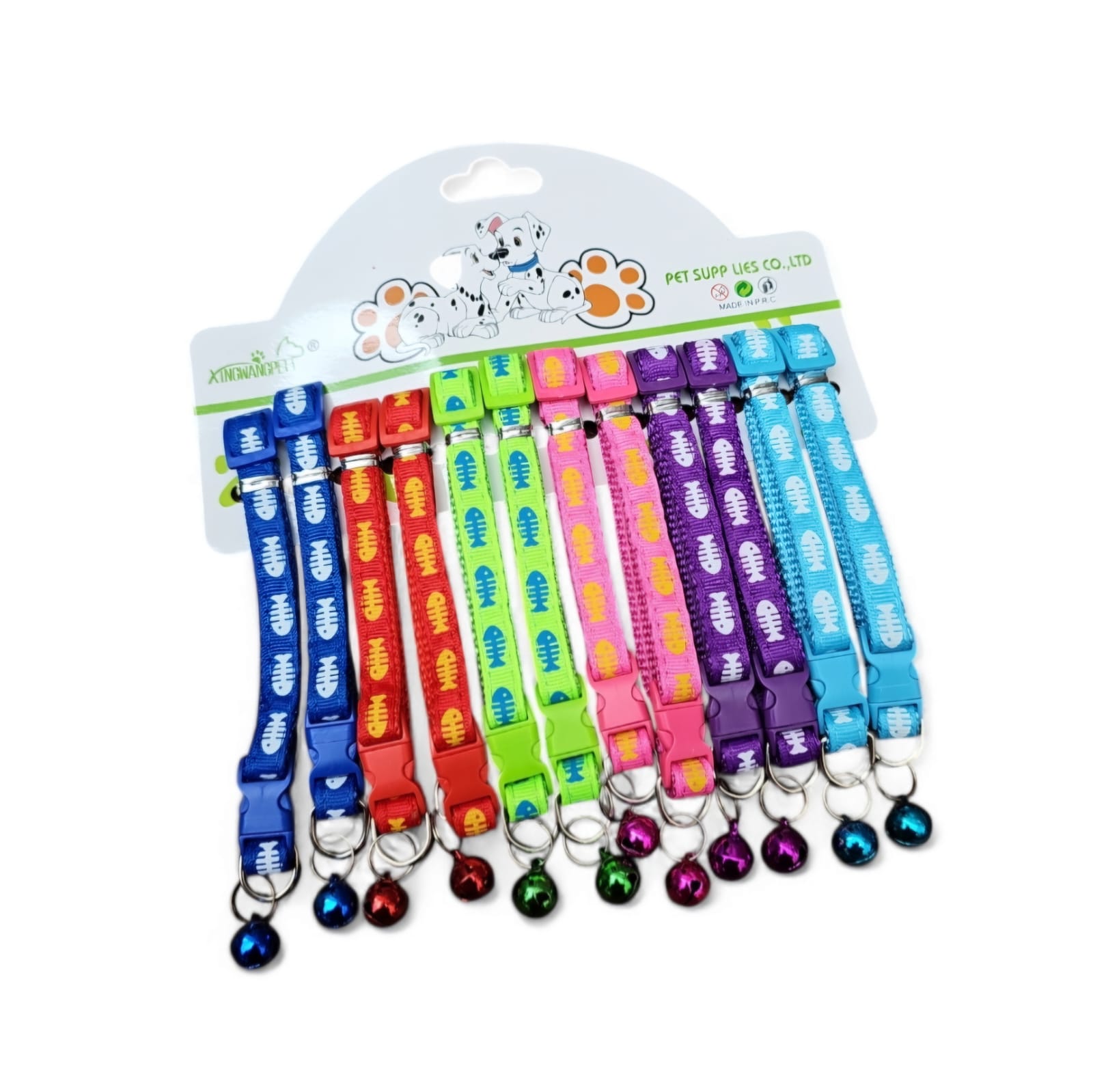 Collar x 12 esqueleto pescado CE-030