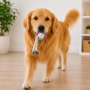 Juguete cuerda pelota flecos AJ-937