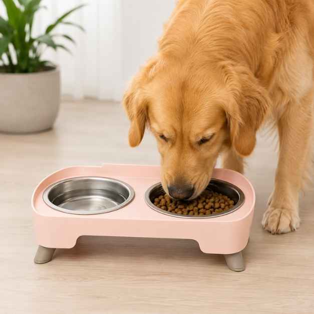 Plato 4 patas + 2bowl acero ABT-1498