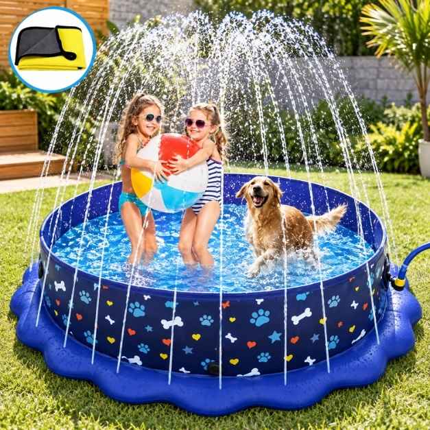 Piscina con chorro agua 120x30