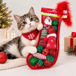 Juguete gato set navidad 18pcs R113/102/103