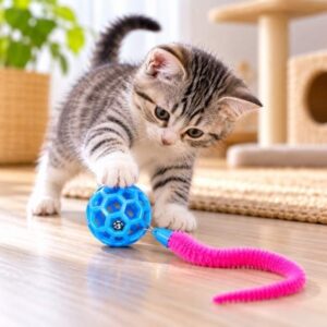 Juguete gato pelota con cola KP-346